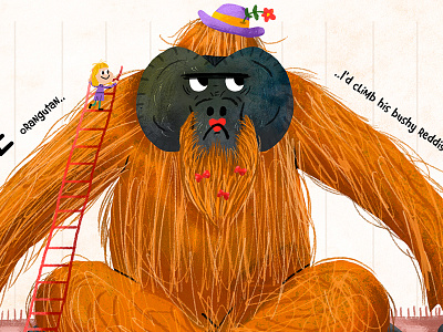 Orangutan animal ape book colour draw drawing fun illustration illustrator kids orange orangutan