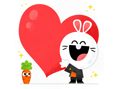 El-Oh-Vee-Ee book bunny carrot cute fun heart illustration illustrator kdis kidslit love