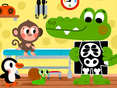 Croc's body animals cute drawing fun illustration illustrator kids kidslit