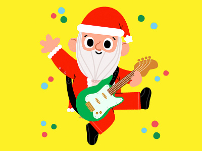 Rockin' around the Christmas tree baby book christmas cute elves fun illustration illustrator kids santa toddler