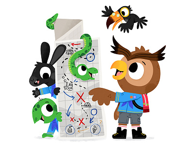 Adventure awaits! animals cute drawing fun illustration illustrator kids kidslit