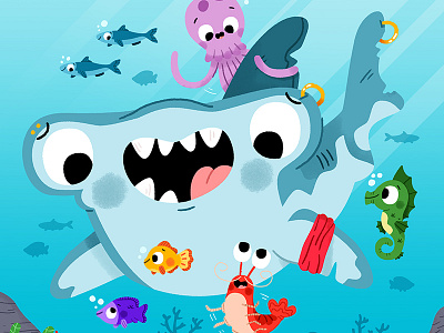 Sea life animals cute drawing fun illustration illustrator kids kidslit