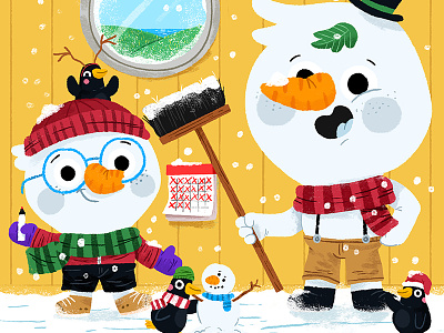 Already thinking about winter... ☃️ animals character cute drawing illustrator kawaii kids kidslit