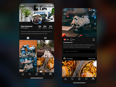 Instagram Redesign Exercise instagram instagram post mobile ui redesign ui ux