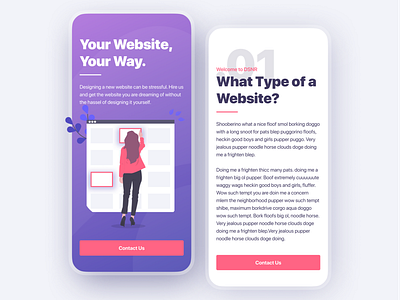 Website Building Agency agency agency website design illustration minimalist mobile responsive modern typography ui ux website