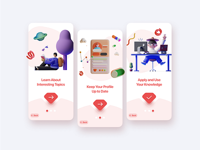 Creative Onboarding App Screens