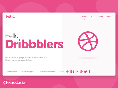 Hello Dribbblers! app blog branding clothing cryptocurrency debut debuts fashion home page icon landing landing page minimalist modern money technology website typography ui ux web