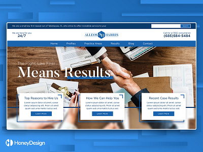 Alleos & Harris Law Firm design home page landing landing page law lawfirm lawyer lawyers logo minimalist modern typography ui ux