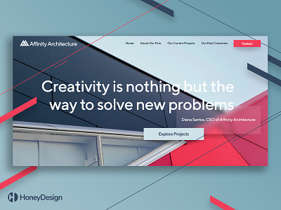 Affinity Architecture architechture architect builder building hero area home page landing minimalist mock up mock up modern typography