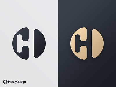 HoneyDesign Logo d logo gold gradient h logo hd hd logo letterpress letterpressed logo luxury modern logo modern logos simple logo