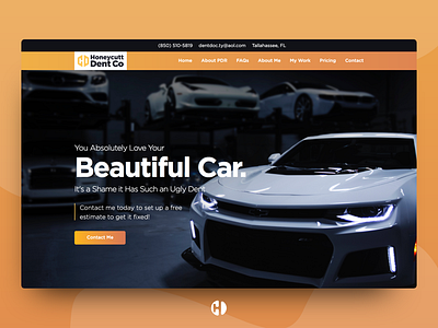 Honeycutt Dent Company abovethefold auto auto dealer car app car website cars design home page html landing landing page modern personal branding service service app typography ui ux webflow website