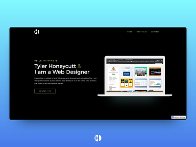 HoneyDesign Portfolio abovethefold branding design develop developer home page landing minimalist modern typography ui ux webflow