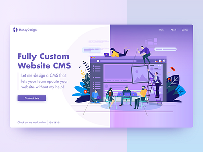 HoneyDesign Promo cms cta ecommerce landing page portfolio promo purple webdesign webflow website design