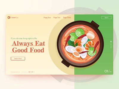 Good Food cms cta food greens hand drawn illustration landing page natural pinks reds web design webdesign webflow