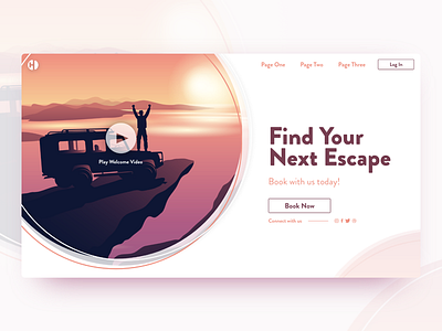 Time to Escape! agency animation artistic cms cta home page illustration landing page orange travel webflow