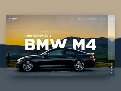 BMW M4 auto auto website bmw lookingforwork ui uiux ux web design web designer webdesign webflow website