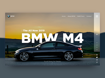 BMW M4 auto auto website bmw lookingforwork ui uiux ux web design web designer webdesign webflow website