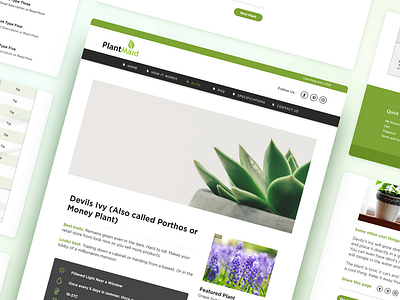 PlantMaid Blog + Table blog design blog post design home page landing modern ui ux webflow wordpress blog