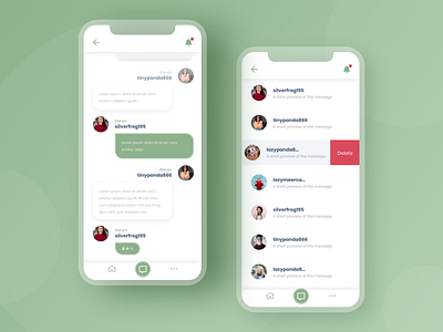 Messaging App Interface app app design daily 100 challenge daily ui dailyui message messaging minimalist modern typography ui ux