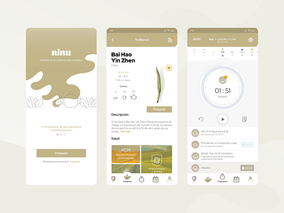 Ninu - Tea App 🍵 android app camellia sinensis china design mobile app mobile ui tea tea app ui user experience user interface ux