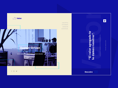 Valor. Website design agency branding creative design home landing ui ux web webdesign