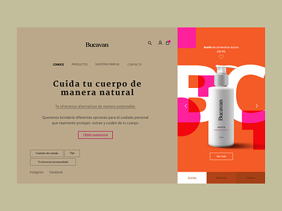 Bucavan Homepage design ecommerce homepage product design product page shop ui ux web webdesign