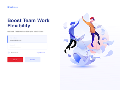 Gitdrive co asset assistant association colorful github gradient hero illustration lab landing page liquid management app marketing minimal minimalist red system team teamwork website