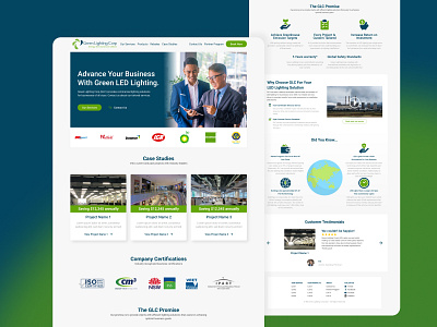 Website Redesign - My Green Lighting business website led lighting redesign ui web design web develop webflow website