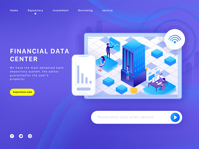 financial design illustration ui ux web