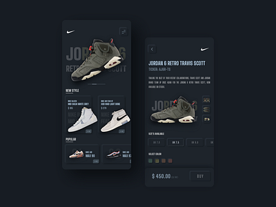 Nike Sneakers App app design ecommerce app imitation ios app design nike shoe shoe design sneakers uidesign uiux