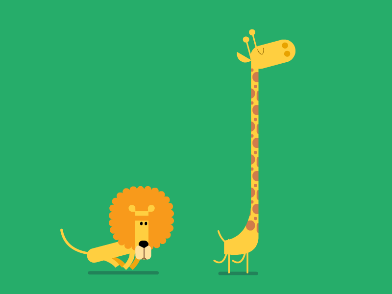 Lion -> giraffe