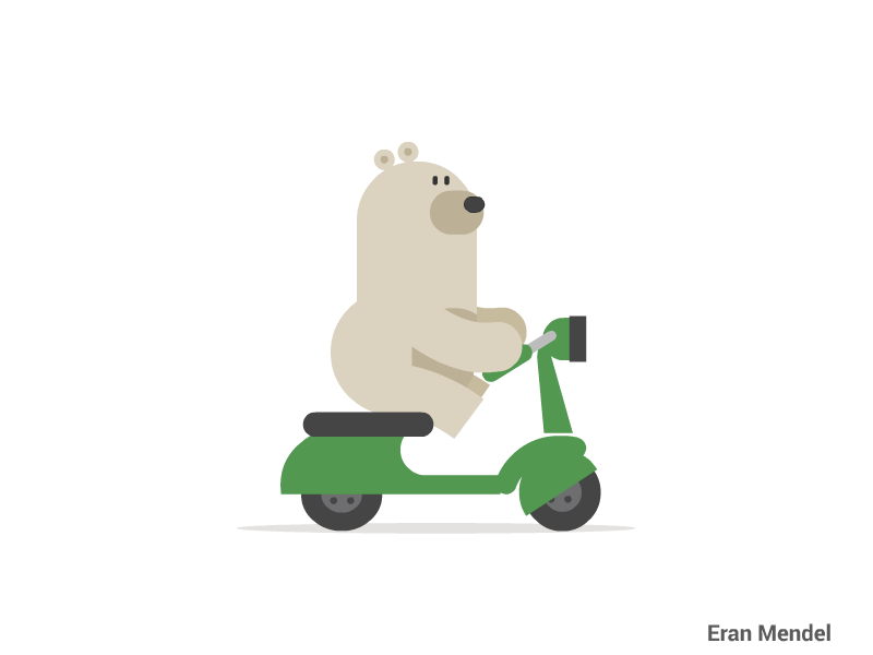 Booty Bear bear bike character drive gif loop motorcycle jump butt