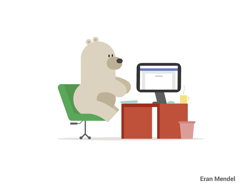 Monday Bear /: animal bear coffee computer desktop loop mac pc