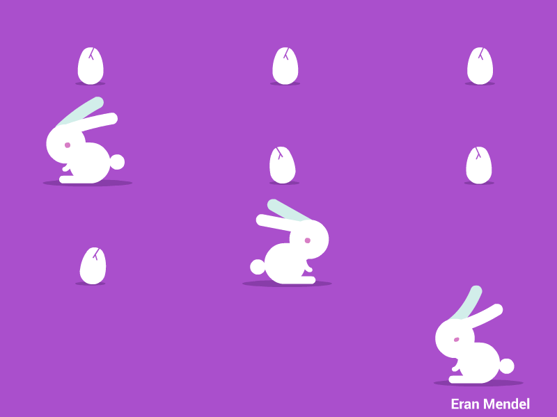 Easter time animal bunny cycle easter easter egg egg eran mendel gif loop motion rabbit