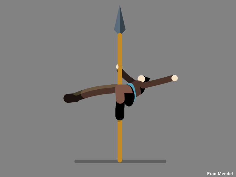 S08E02 - The pointy end 2d animation arya arya stark character characters eran mendel flat game of thrones gif got illustration jump loop minimal motion motion design stark vector weapons