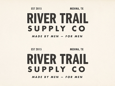 River Trail Supply Co branding logo typography vintage