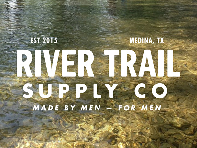 River Trail Supply Co. Rebound branding logo typography vintage