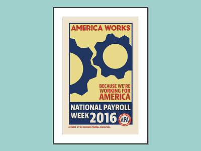 American Payroll Poster illustration poster vintage wpa