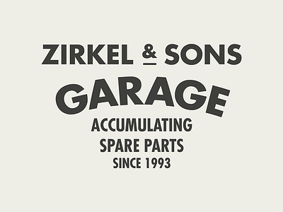 Zirkel & Sons Garage banding logo shirt vintage