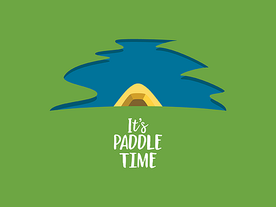 Paddle Time design illustration kayak outdoors shirt