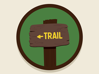 Trail Sign Rebound design exploring hiking illustration outdoors shirt vintage