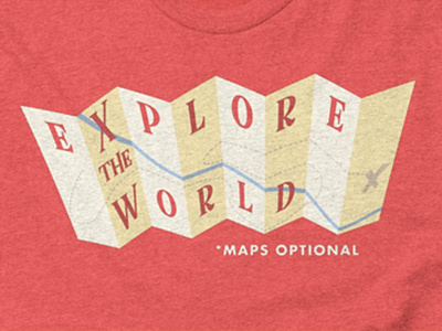 Explore The World T-Shirt design exploring hiking illustration outdoors shirt vintage