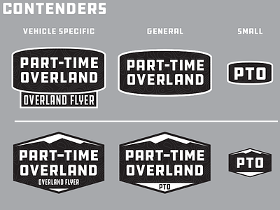 Part-Time Overland Logos branding logo logos outdoors overland overlanding retro vintage wip work in progress