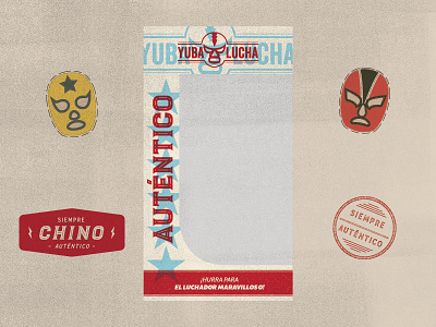 Yuba Lucha Packaging branding illustration lucha lucha libra packaging retro vector vintage
