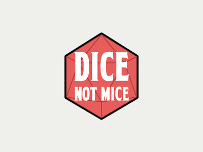 Dice Not Mice Updated branding d20 design dungeons and dragons illustration rpg vector