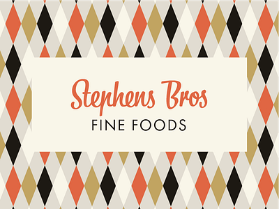 Stephens Bros Fine Foods branding design midcentury modern typography vector vintage