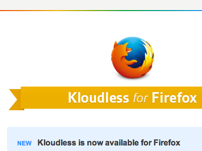 Kloudless gets Fox-y clean email firefox kloudless layout mailchimp newsletter rainbow ribbon