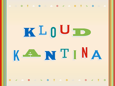 Kloud Kantina banner beer cantina colorful event fiesta happy hour playful type typography