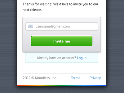 Mobile size layout button envelope form homepage icon iphone mobile rainbow ui