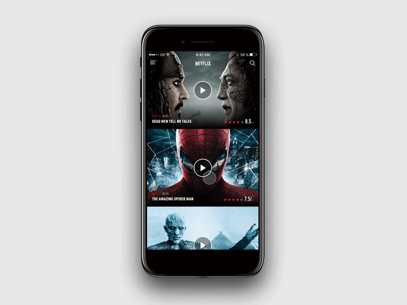 Video play App app design ui ux